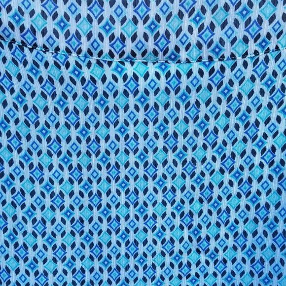 Roz & Ali Blue Print Sleeveless Top Size XL - Picture 6 of 11